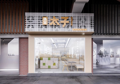 嘉興快餐店裝修設(shè)計案例效果圖